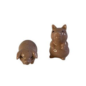 Hagan Renaker Pink Pigs 1960s Vintage Porcelain 2 Figure